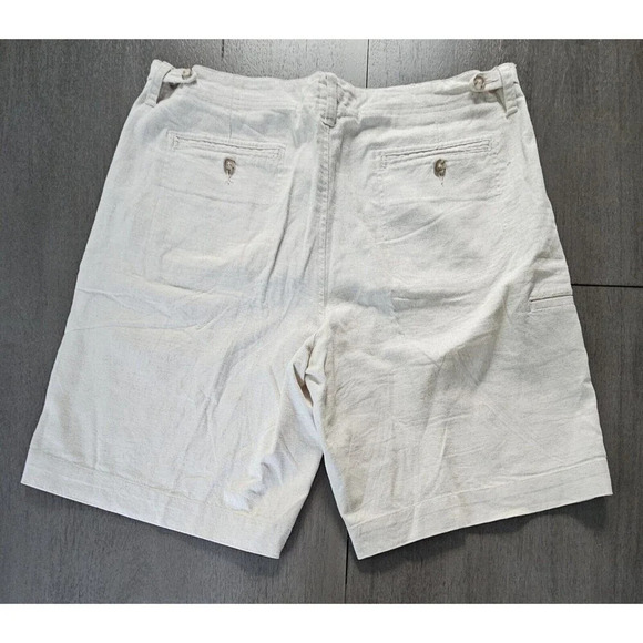 Geoffrey Beene Men's Linen Blend Chino 5 Pocket Walking Shorts Sz 36 10" Inseam - Picture 2 of 9